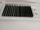 Lashes & More wimperextensions - One By One - D Krul – Dikte 0.20 – Lengte 11mm – 16 rijen in een tray - nepwimpers - Flat Lashes