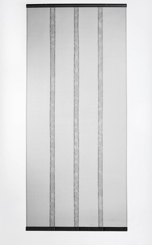 Horgordijn Lamellen Zwart Vliegengordijn deur - 100 x 210 cm - Merkloos