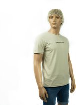 Powerfully T-shirt Geborduurd Desert Dust - Creme - Heren – Maat S