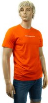 Powerfully T-shirt Geborduurd Tangerine - Oranje - Heren – Maat S