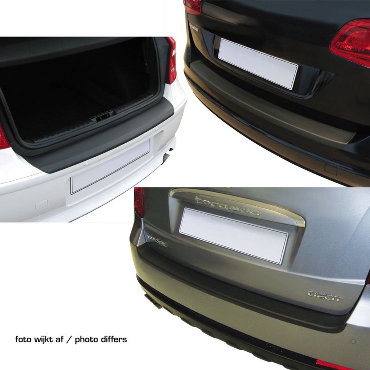 RGM ABS Achterbumper beschermlijst passend voor Citroën Jumpy (Dispatch) & Spacetourer / Fiat Scudo / Peugeot Expert & Traveller / Toyota Proace 9/2016- Zwart 'Ribbed'