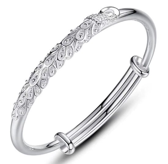 Bracelet en argent sterling 925 pour bijoux femme bracelets de paon  réglables | bol