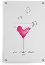 Walljar - Cosmopolitan Cocktail - Muurdecoratie - Plexiglas schilderij