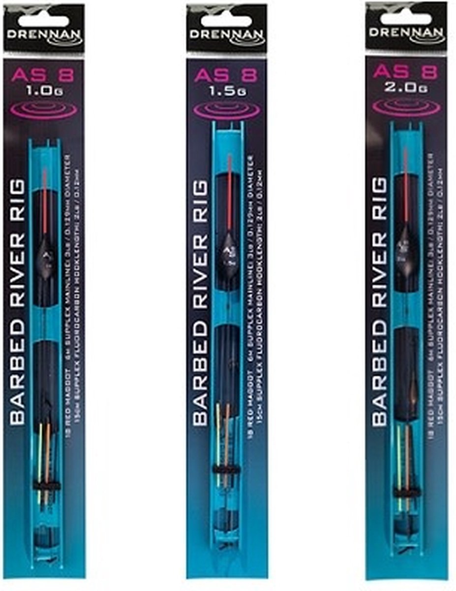 Drennan Barbed River Rig AS8 (6m) - Maat : dobber 2.0g - haak 18 - 0.129mm