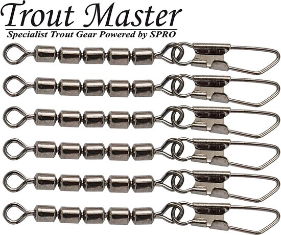 Trout Master 5 Barrel Snap Swivel (6 pcs) - Maat : 16 - Trout Master