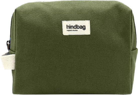 Hindbag toilettas Leon groen - biologisch katoen - GOTS - Groen