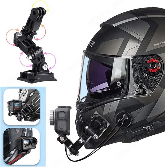 Luxe Gopro Hero Helm Beugel Strap - Action Cam - Camera - Outdoor -  Motorhelm... | bol.com
