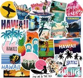 Hawaii Stickers | Vakantie en Reizen | Zomerse Stickermix met 50 stickers voor laptop, auto, busje, journal, muur etc.