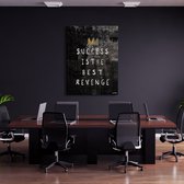 Peinture sur toile de Luxe Succes Revenge | 75 x 100 | Salle de séjour | Chambre à coucher | Bureau | Citation | Succès | Motivation | Design | Art | Moderne | ** 4CM D'ÉPAISSEUR ! Effet 3D**