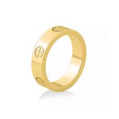 Soraro Ring | Goudkleurig | Ringen Mannen | 21mm | Ring Heren | Mannen Cadeau voor Man Cadeautjes | Vaderdag | Vaderdag Cadeau