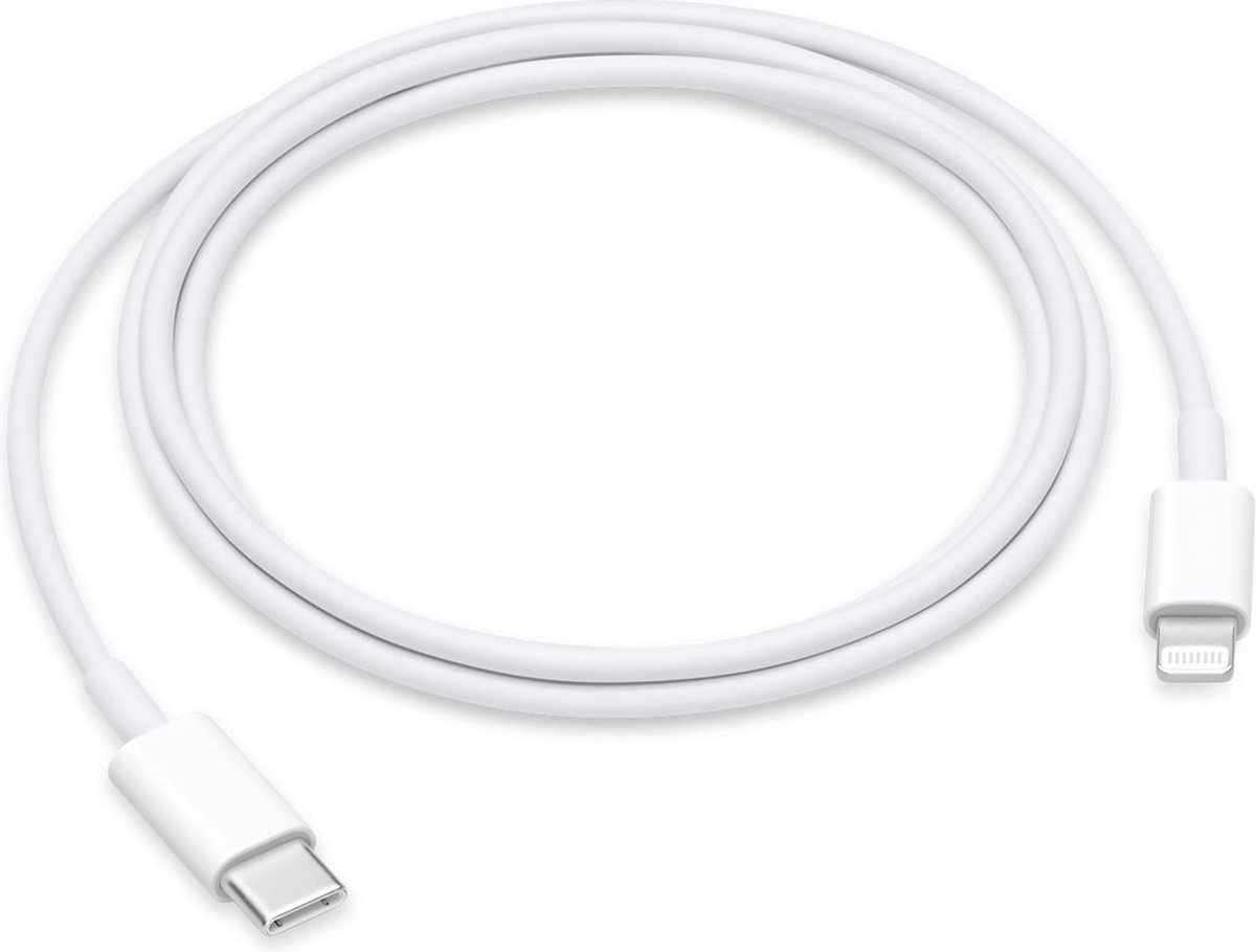 Jumada's Lightning aansluiting naar USB-C - Lightning Oplaadkabel - 1 Meter - Wit