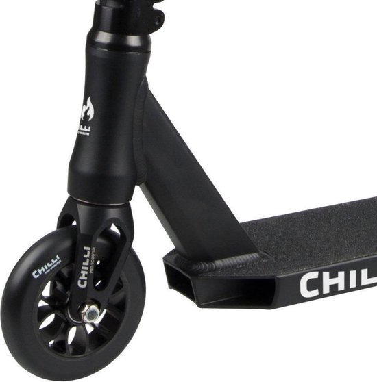 Chilli Pro Base/Rocky/Reaper Stunt Scooter voor Park & Street. Trick Roller voor beginners en professionals (Ably Custom Blunt Street H = 97 cm zilver/grijs