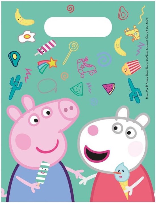 Peppa Pig uitdeelzakjes - Feestzakjes - Multicolor - Kunststof - 15 Stuks Uitdeelzakjes - Disney - Verjaardag - traktatie