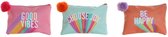 Toilettas DKD Home Decor Roze Blauw Oranje (2 pcs) (22.2 x 1.5 x 15.2 cm)