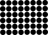 Muursticker rondjes | 3cm | 48 stuks | zwart