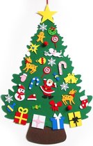 Lilace® Vilten Kerstboom Voor Kinderen - Knutselen - Vilten Kerstboom - Hobbyvilt - Vilt - Met 33 Kerstversieringen - Kerst - Kerstcadeau