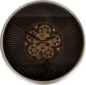 Radarklok type Stefan Staal 55 x 7 cm | Zwart met goud
