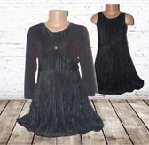 zwart kinderjurkje met bolero -s&C-122/128-Kinderjurken