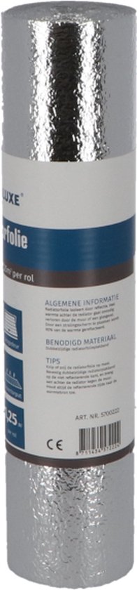 Zilveren radiatorfolie van Iso de luxe, per rol, met folie op rol.