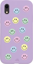 iPhone XR Case - Smiley Colors Purple - iPhone Plain Case