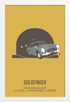 JUNIQE - Poster in houten lijst Goldfinger -20x30 /Geel & Grijs