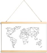 JUNIQE - Posterhanger Geometrische wereld - wit -20x30 /Grijs & Wit