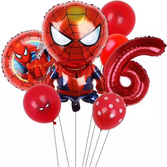 Spiderman Marvel Hero Party Ballon 7 stuks Folie Ballon Verjaardag - Kinderfeestje - Versiering - Decoratie