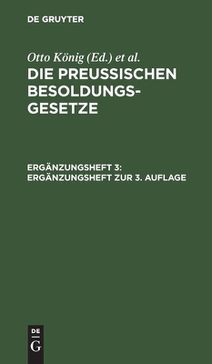 Ergänzungsheft Zur 3. Auflage - De Gruyter