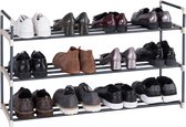 iBella Living - Schoenenrek met 3 niveaus - Tot 15 paar schoenen - Opbergrek - Stapelbaar