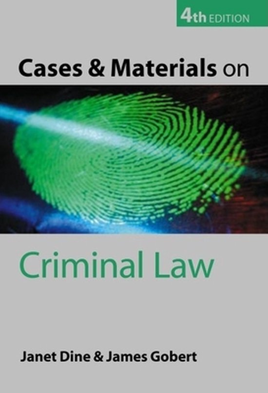 Cases and Materials on Criminal Law | 9780199260706 | James J. Gobert | Boeken | bol