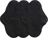 Protège-slips Imsevimse en jersey de coton bio - Protège-slips lavables fins et souples - Zwart