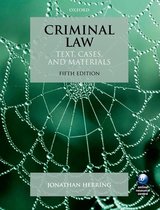 Criminal Law: Text, Cases, And Materials