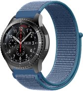 Nylon watch bandje - 22mm - Blauw - Geschikt voor Samsung Galaxy Watch