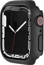 Strap-it PC Hardcase bescherming - Geschikt voor Apple Watch case 41 mm - Hoesje geschikt voor Apple Watch 7/8 case - Zwart - iWatch cover voor maat 41 mm