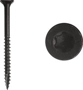 Wovar Zwarte Schroeven Verzinkt 4 x 50 mm Torx 20 met Snijpunt | 100 Stuks | Houtschroeven