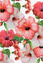Een gezellige blanco kaart met mooie bloemen. In rood met witte kleuren en groene blaadjes. Een dubbele wenskaart inclusief envelop en in folie verpakt.