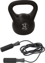 Tunturi - Fitness Set - Springtouw - Kettlebell 12 kg