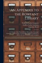 An Appendix to the Rowfant Library