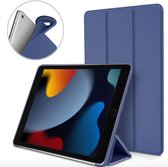 Geschikt voor iPad 2021 Hoesje Siliconen Cover - Geschikt voor iPad 10.2 Hoes Case - Blauw