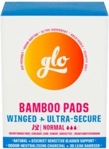 GLO | 12 bamboe incontinentieverbanden | bamboo pads | met vleugels | 3 absorptiedruppels