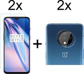 Beschermglas OnePlus 7T Screenprotector 2 stuks - OnePlus 7T Screen Protector Camera - 2 stuks