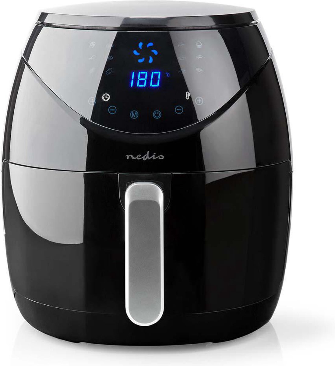 Nedis Heteluchtfriteuse | 6.5 l | Tijdschakelaar: 60 min | Digitaal | Zwart