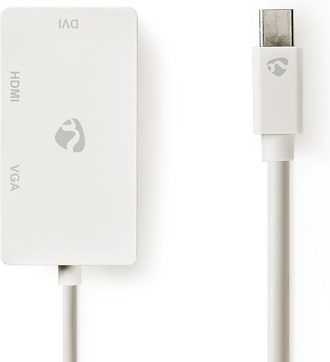 Mini-DisplayPort multi-adapterkabel | Mini-DisplayPort male - VGA female + DVI-D 24+1-pins female + HDMI-uitgang | 0,2 m | Wit
