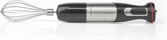 Nedis Staafmixer - 800 W - Snelheidsinstellingen: Variabele Snelheidsregeling - Hakmachine - Aluminium / Zwart van Merkloos — afbeelding 3