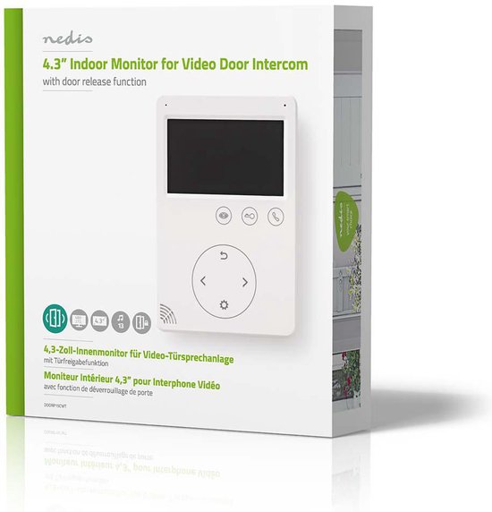 Nedis Videodeurbel - Maximale resolutie: 480x272 - 2-weg communicatie - Netvoeding - Wit — afbeelding 5