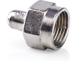 Nedis F-Connector - Terminator - Male - Vernikkeld - 75 Ohm - Schroef - Metaal - Zilver - Polybag - 25 Stuks