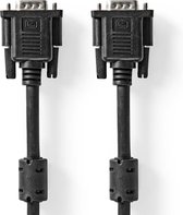 VGA-Kabel - VGA Male - VGA Male - Vernikkeld - Maximale resolutie: 1280x768 - 3.00 m - Rond - ABS - Zwart - Envelop