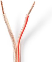 Nedis Speaker-Kabel - 2x 2.50 mm² - Koper - 15.0 m - Rond - PVC - Transparant - Rol