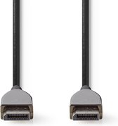 Nedis Actieve Optische DisplayPort-Kabel | DisplayPort 1.4 | DisplayPort Male | DisplayPort Male | 32.4 Gbps | 50.0 m | Rond | PVC | Zwart | Gift Box