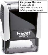 Trodat Printy 4911 - Zwarte inkt - 38 x 14 mm - Zelf ontwerpen - Kantoorstempel met Eigen tekst - Zelfinktende Stempels - Gratis Verzending